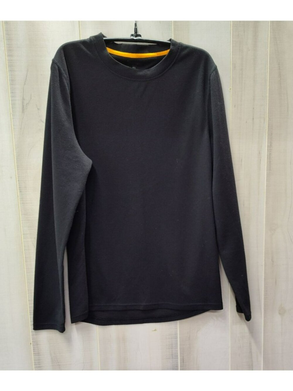 Omni-Wool Long Sleeve Black Base Layer Shirt, Men's Large, Wool Blend, Outdoor